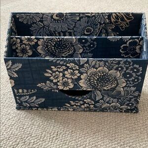 Pierre Deux Blue Desk Mail Letter Holder